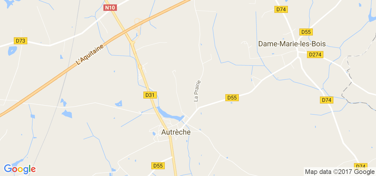 map de la ville de Autrèche