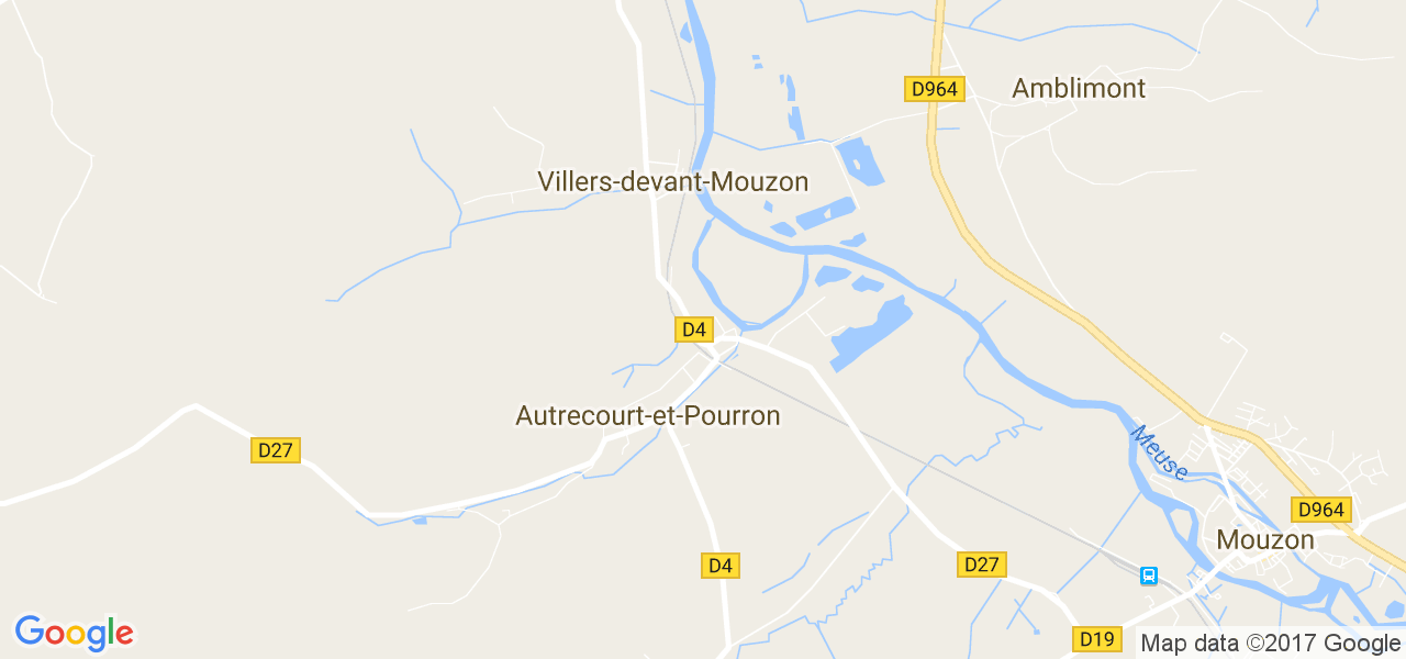 map de la ville de Autrecourt-et-Pourron