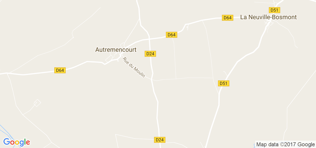 map de la ville de Autremencourt