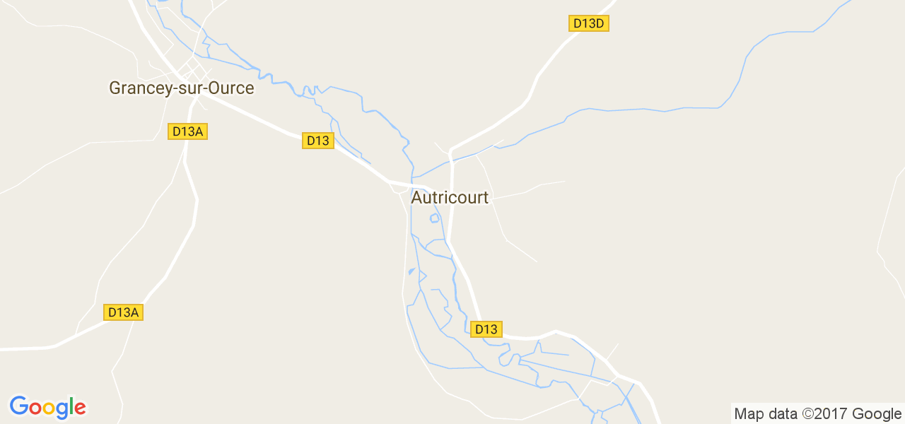 map de la ville de Autricourt