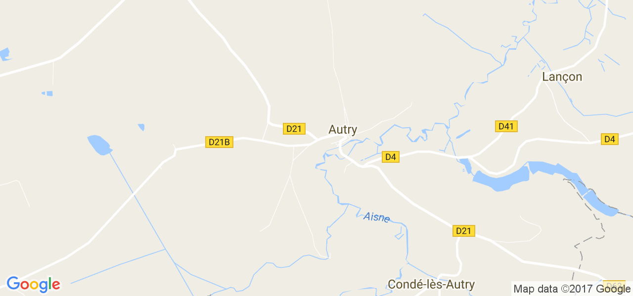 map de la ville de Autry