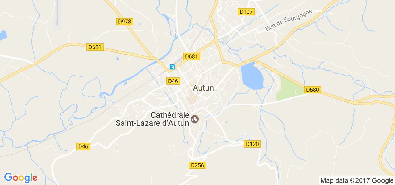 map de la ville de Autun