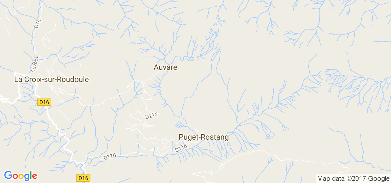 map de la ville de Auvare