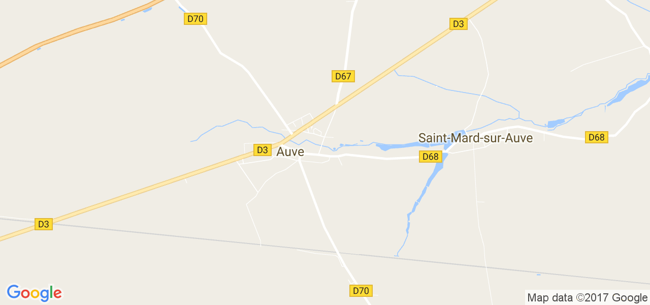 map de la ville de Auve