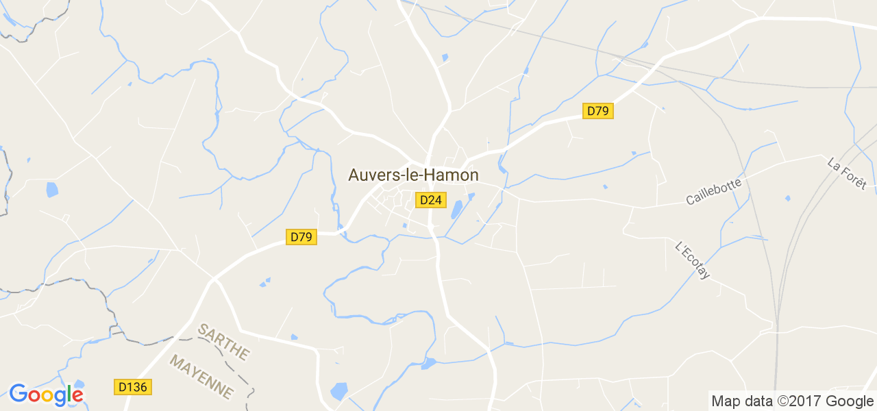 map de la ville de Auvers-le-Hamon