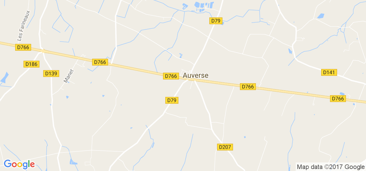 map de la ville de Auverse