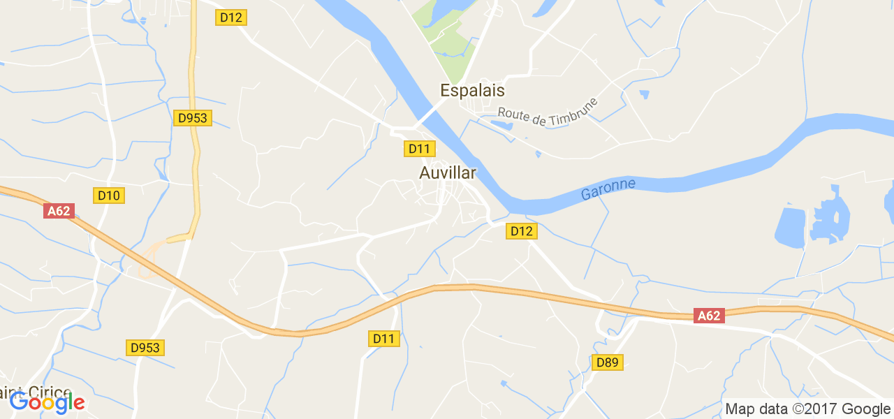 map de la ville de Auvillar