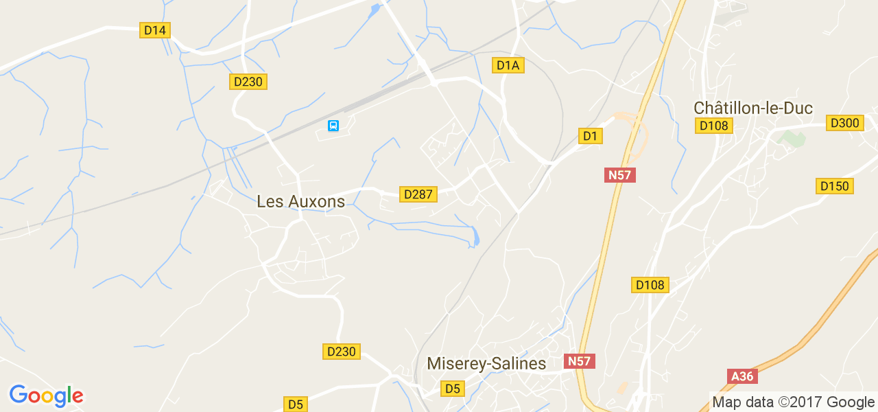 map de la ville de Auxon-Dessus