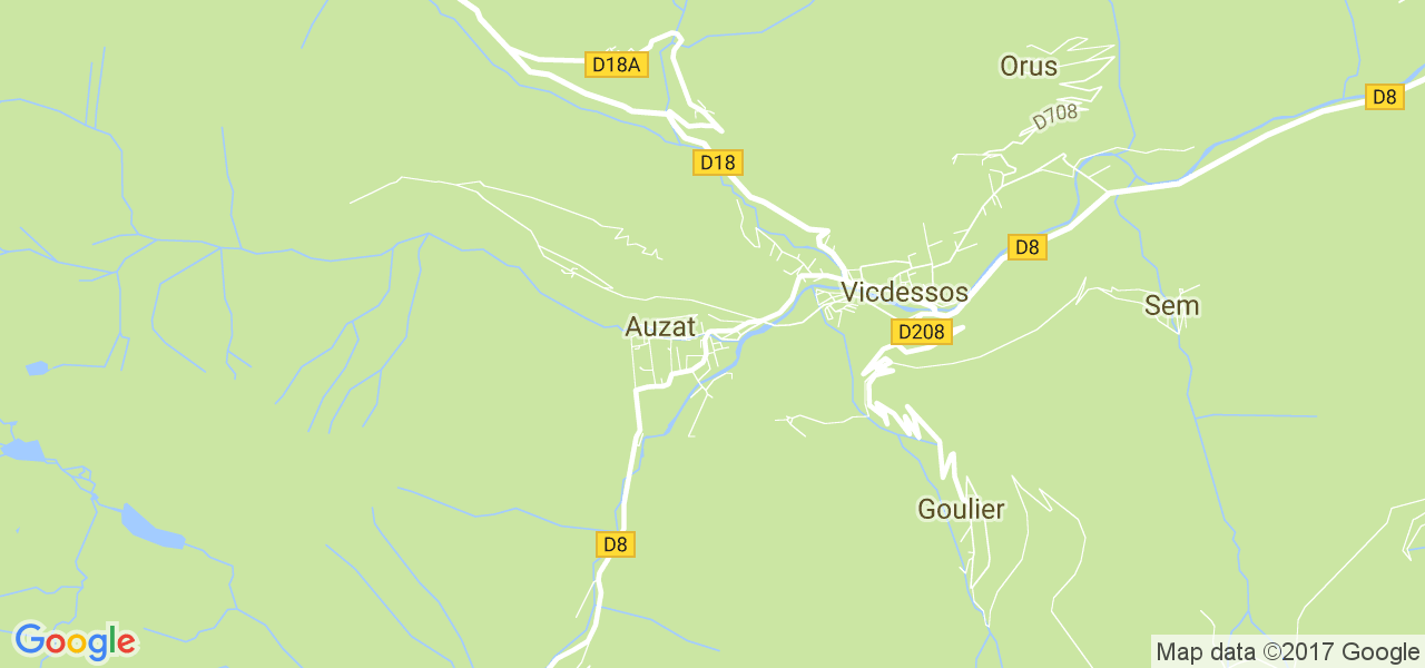 map de la ville de Auzat