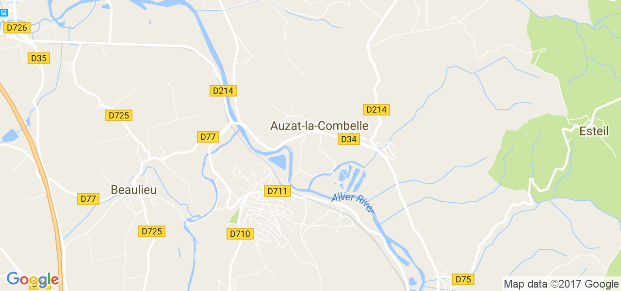 map de la ville de Auzat-la-Combelle