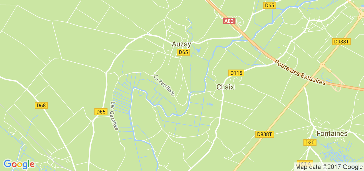 map de la ville de Auzay