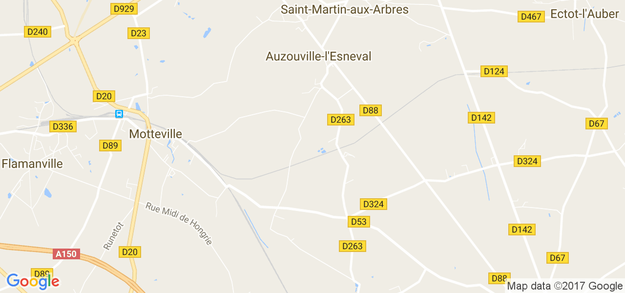 map de la ville de Auzouville-l'Esneval