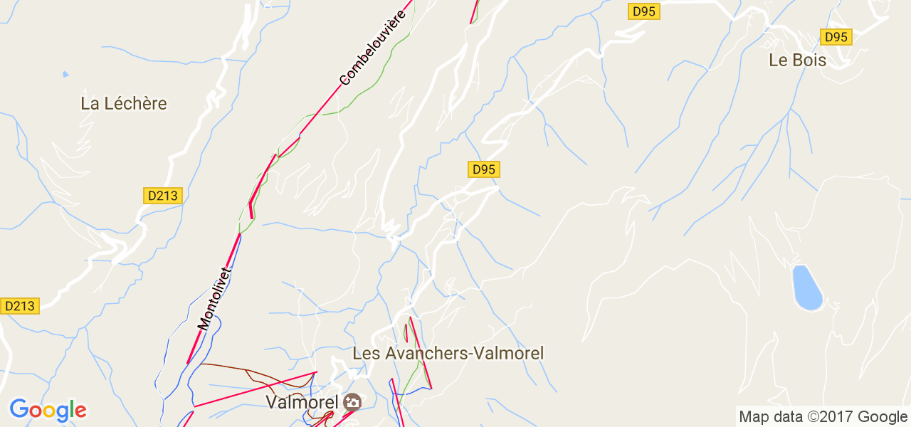 map de la ville de Avanchers-Valmorel