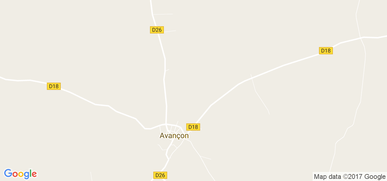 map de la ville de Avançon