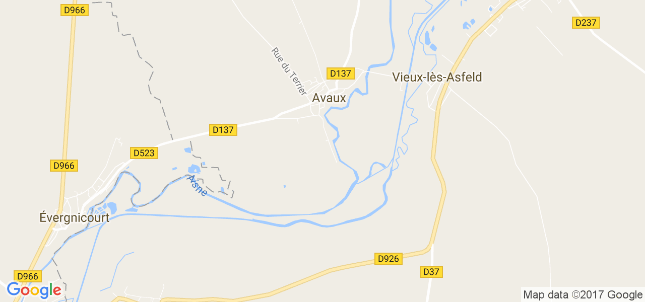 map de la ville de Avaux