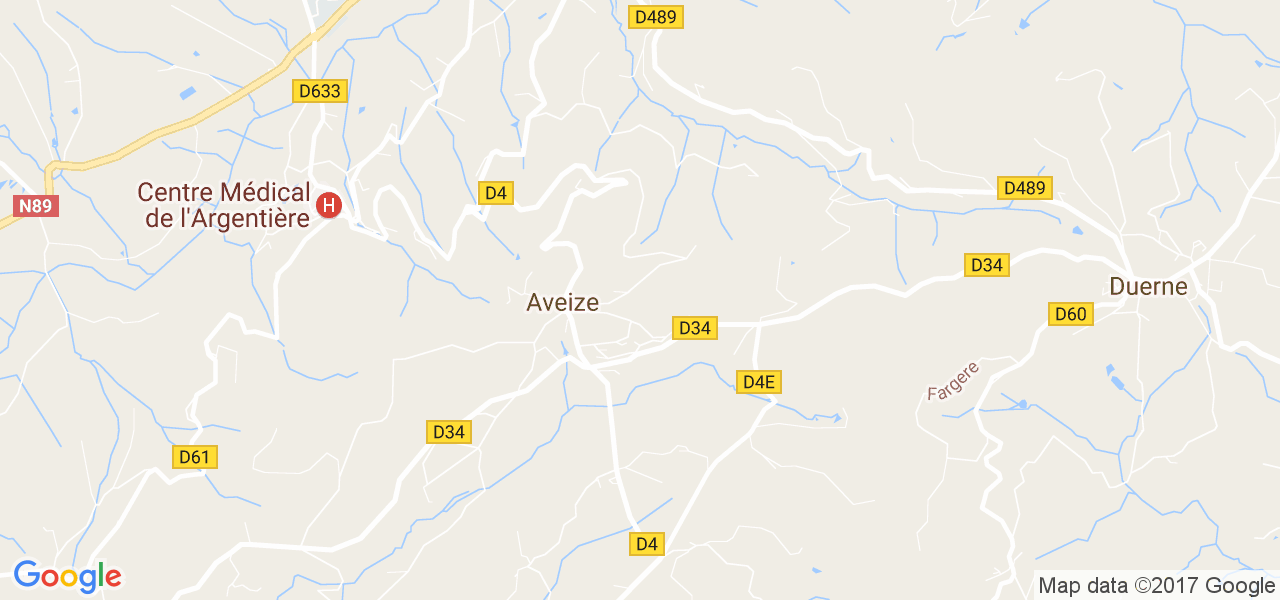 map de la ville de Aveize