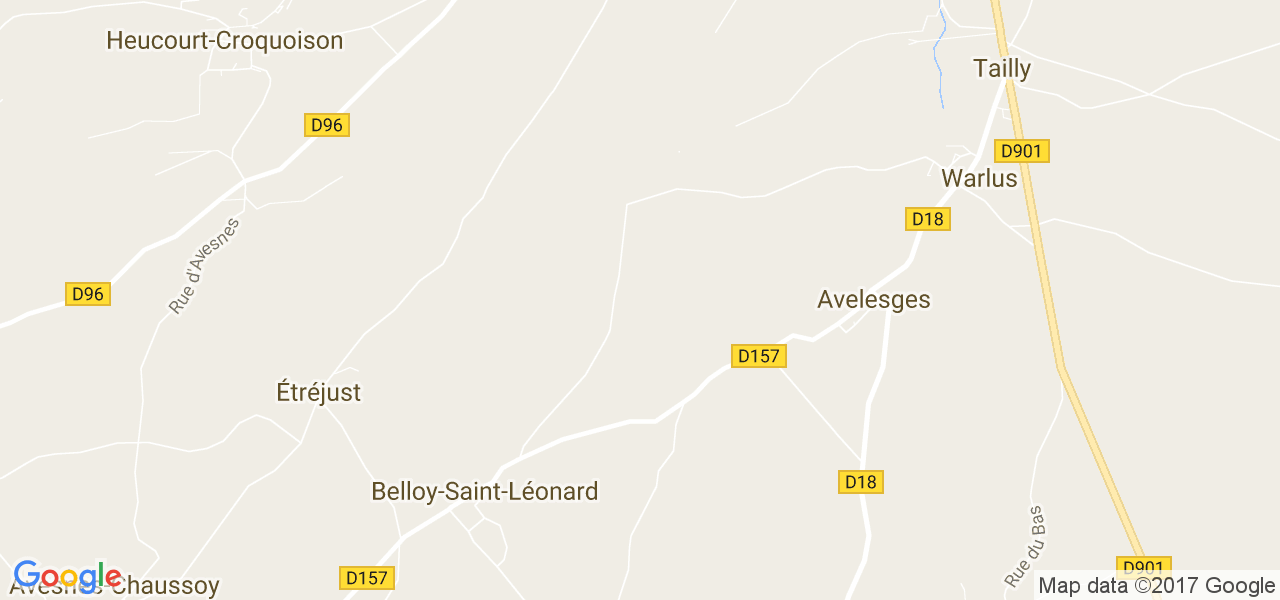 map de la ville de Avelesges