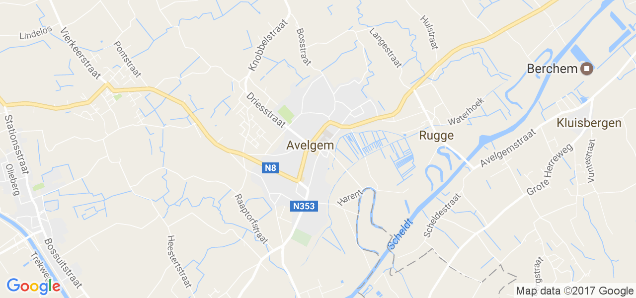 map de la ville de Avelgem