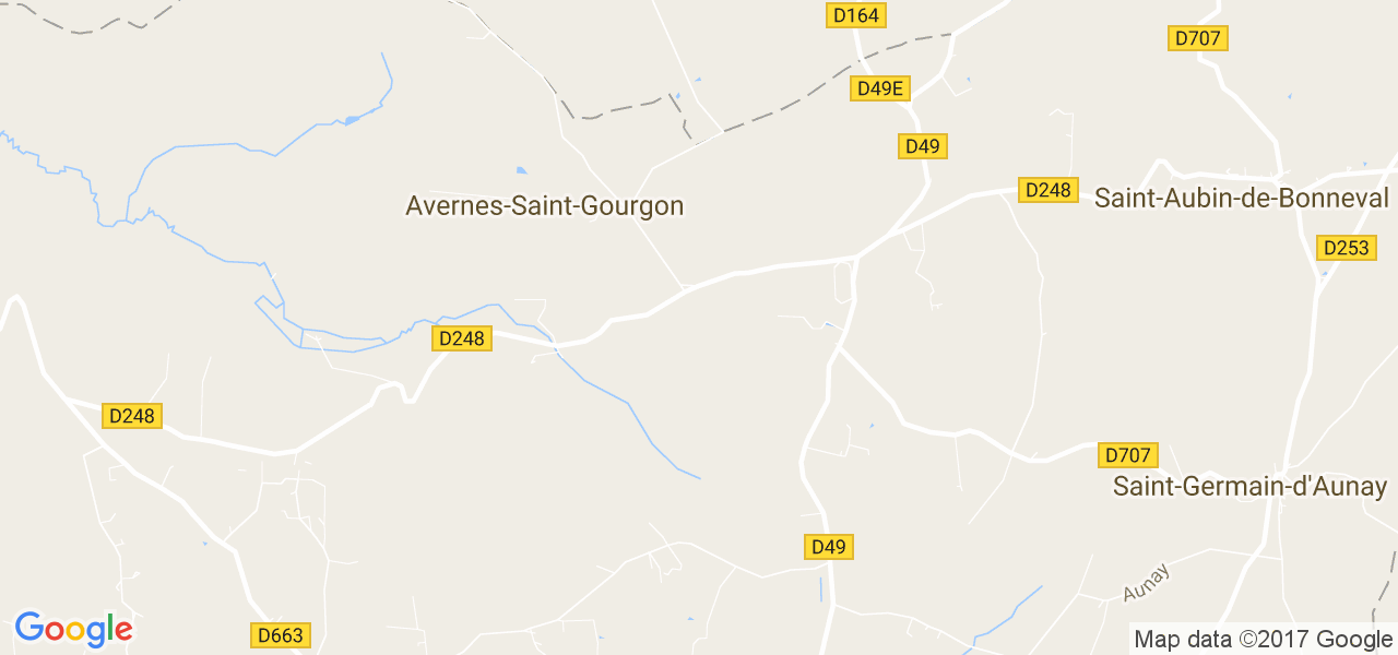 map de la ville de Avernes-Saint-Gourgon