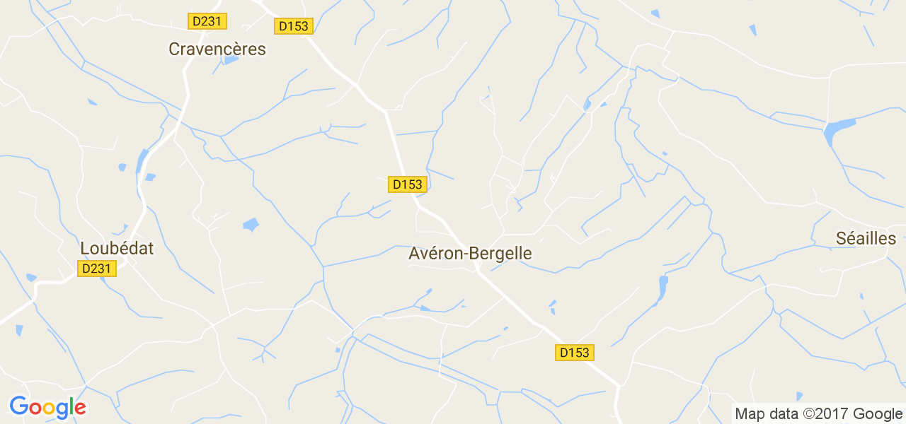 map de la ville de Avéron-Bergelle