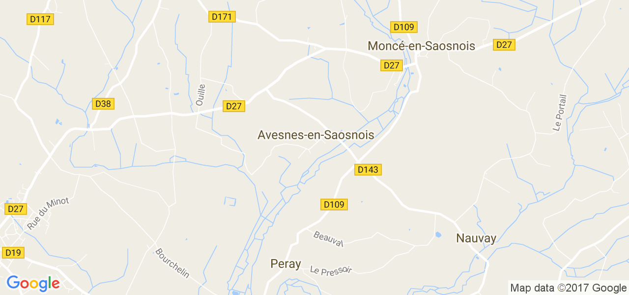 map de la ville de Avesnes-en-Saosnois