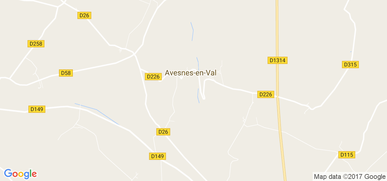 map de la ville de Avesnes-en-Val