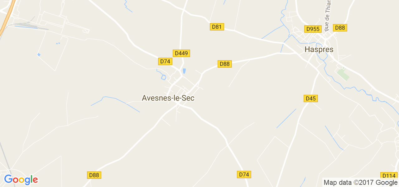 map de la ville de Avesnes-le-Sec