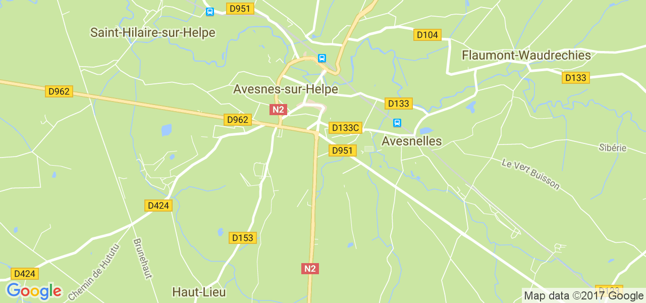 map de la ville de Avesnes-sur-Helpe