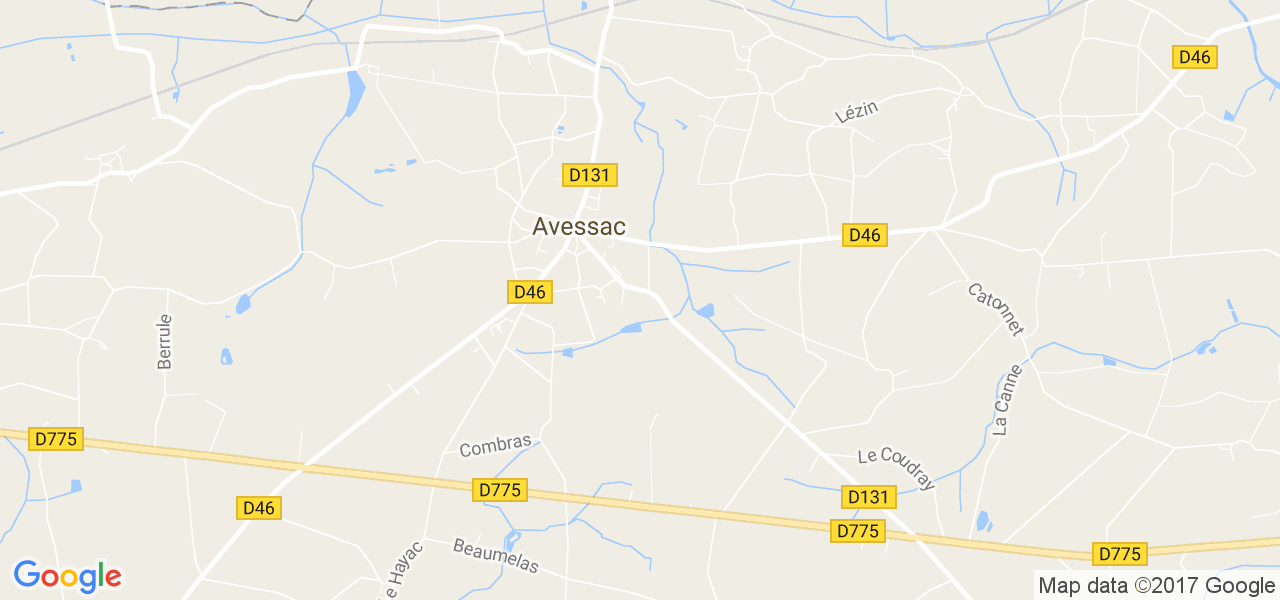 map de la ville de Avessac