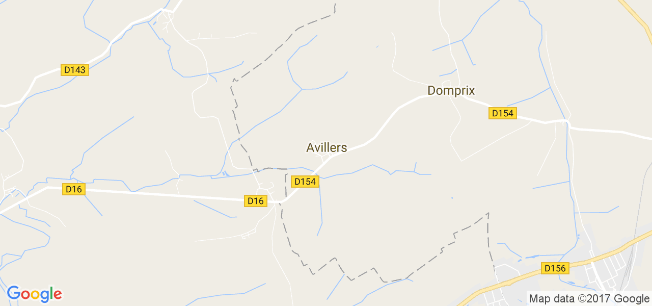 map de la ville de Avillers