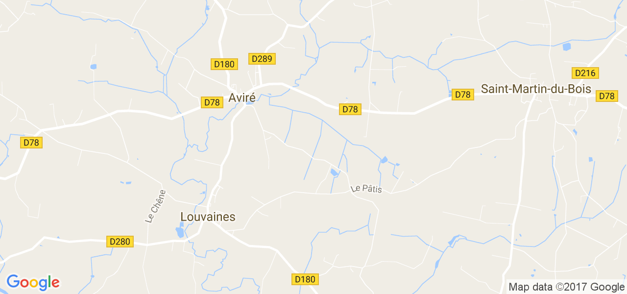 map de la ville de Aviré