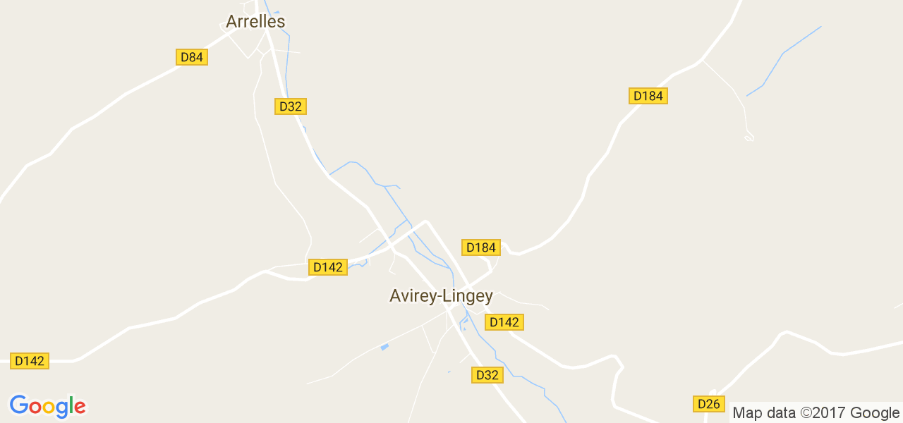 map de la ville de Avirey-Lingey