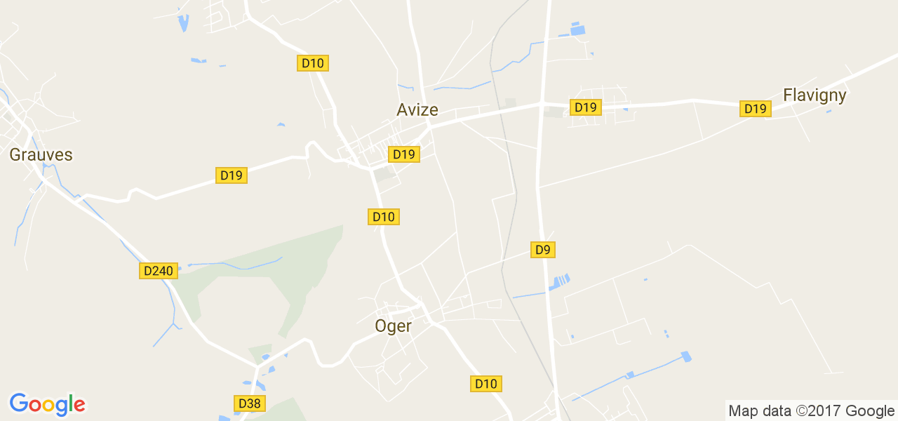 map de la ville de Avize