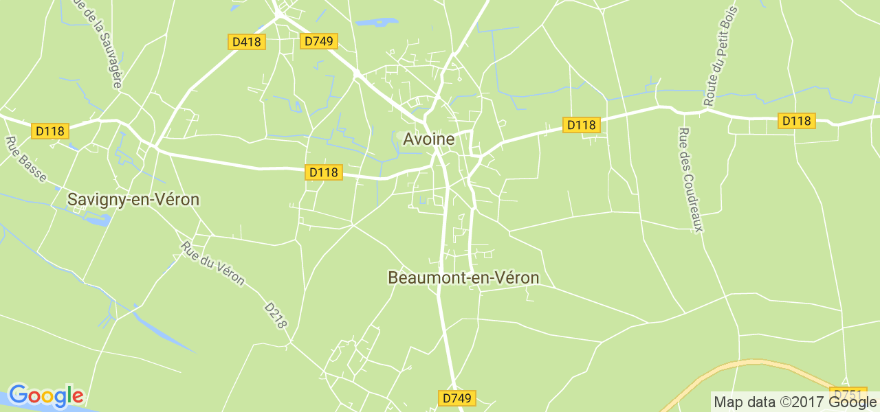 map de la ville de Avoine