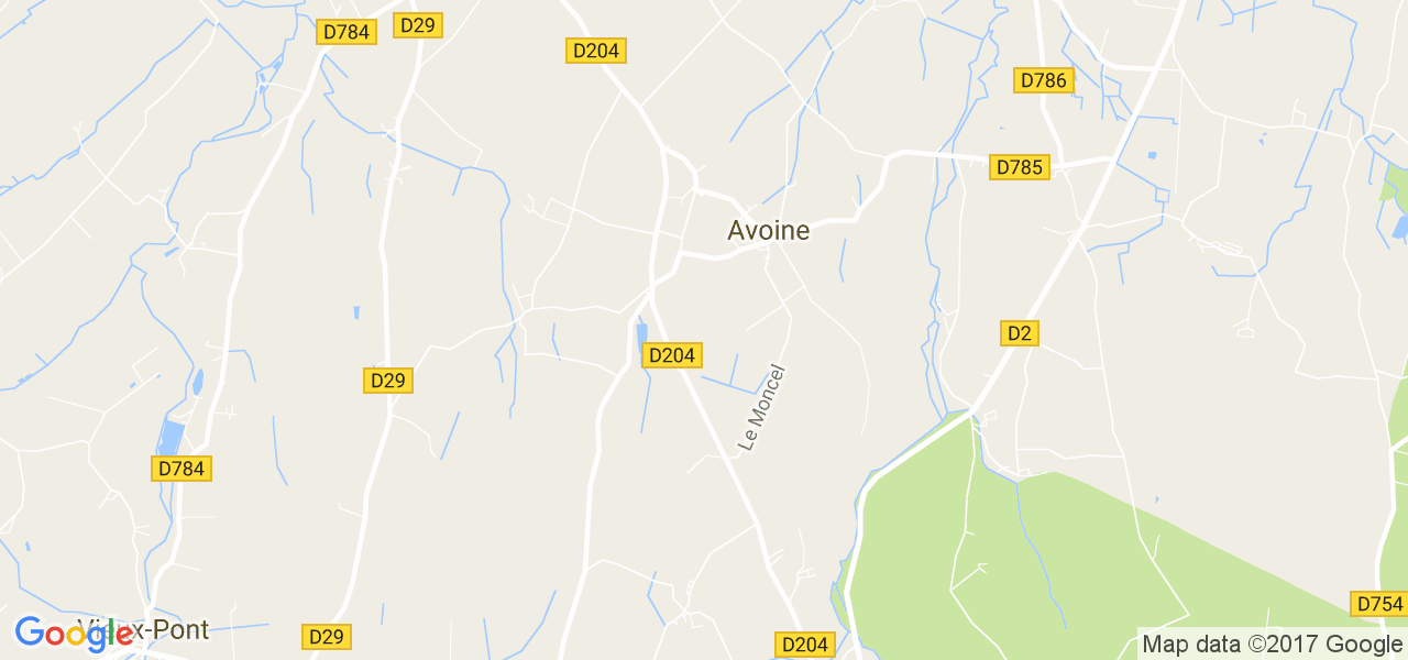 map de la ville de Avoine