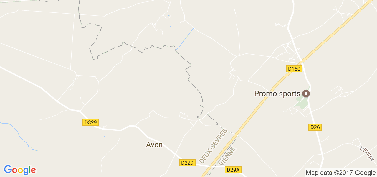 map de la ville de Avon