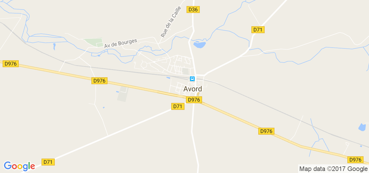 map de la ville de Avord