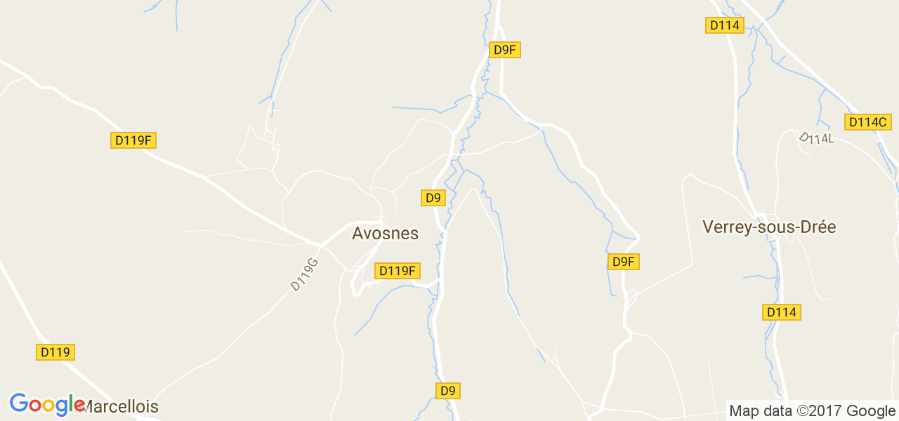 map de la ville de Avosnes