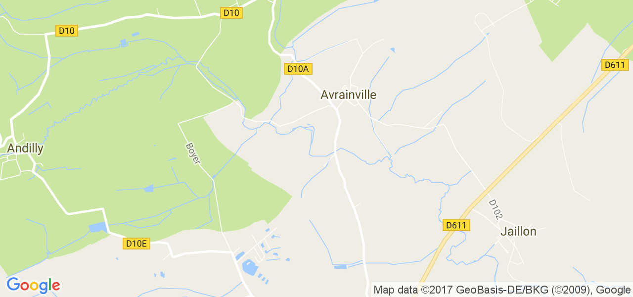 map de la ville de Avrainville