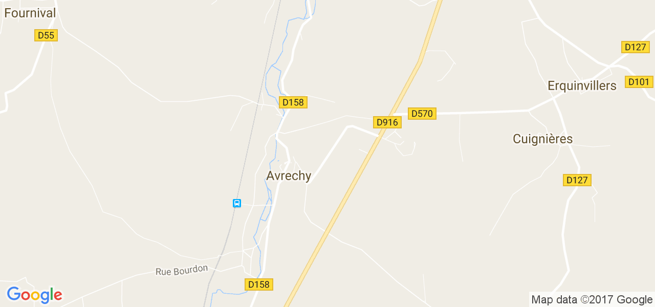 map de la ville de Avrechy