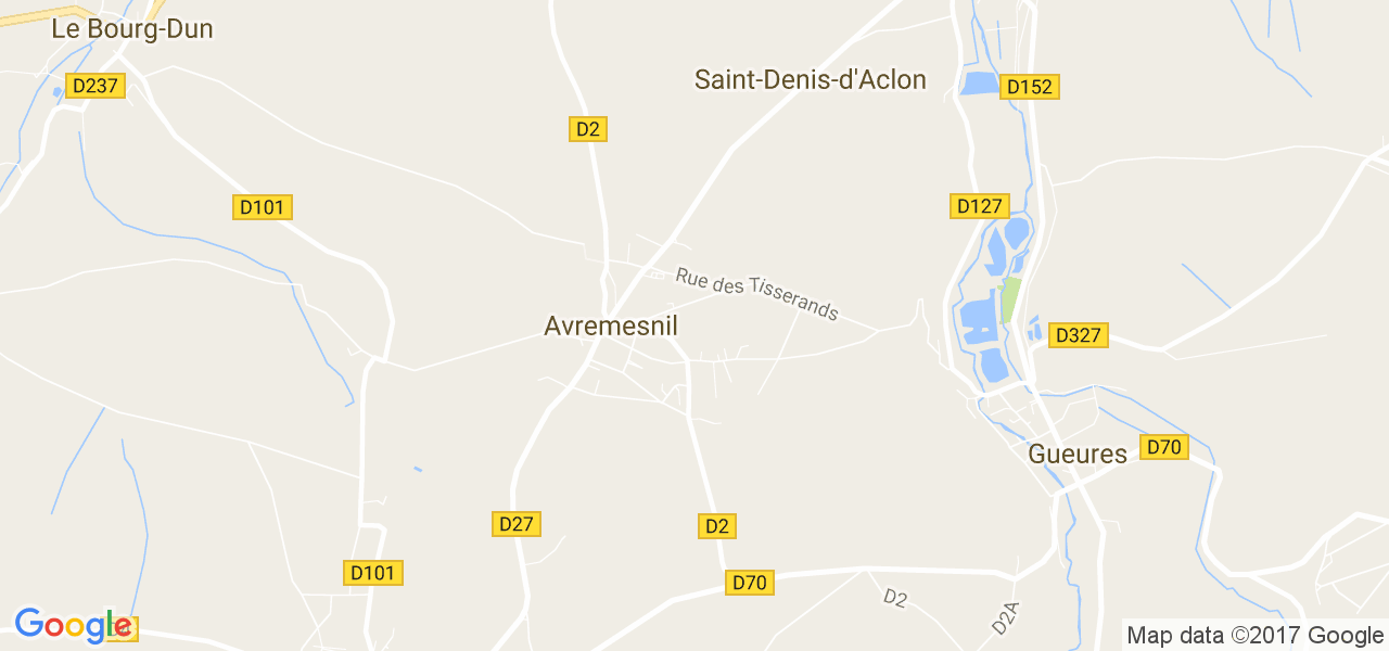 map de la ville de Avremesnil