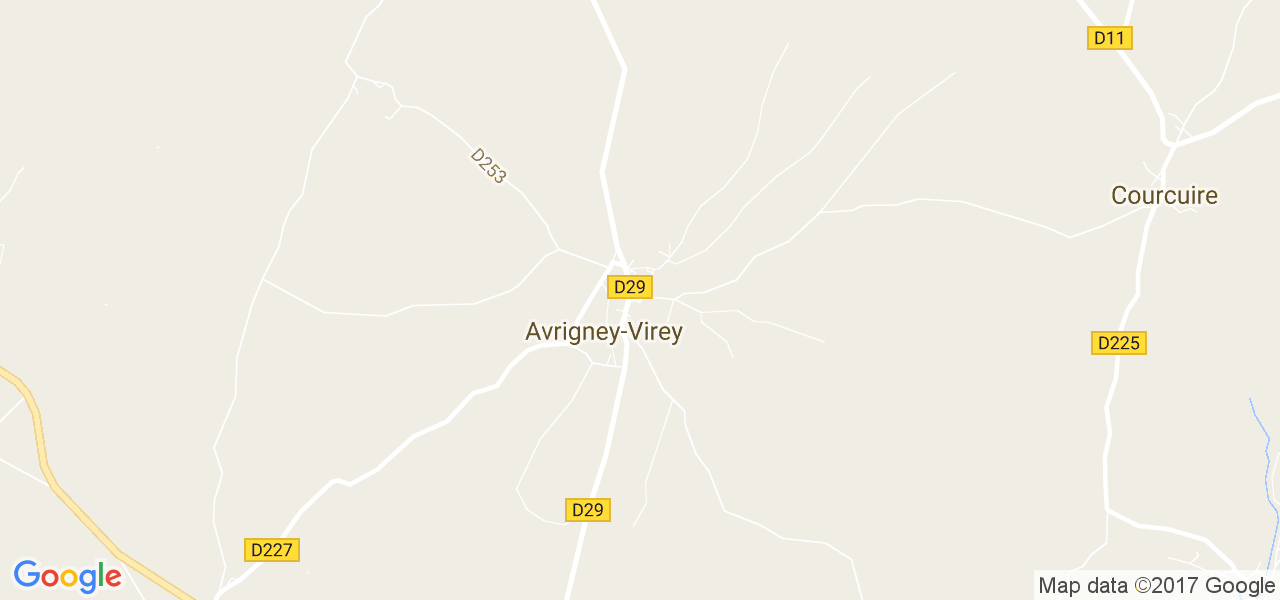 map de la ville de Avrigney-Virey