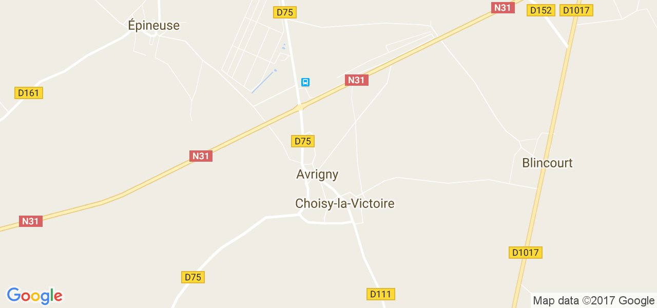 map de la ville de Avrigny