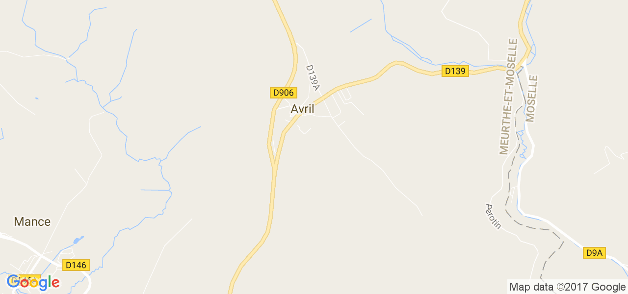 map de la ville de Avril