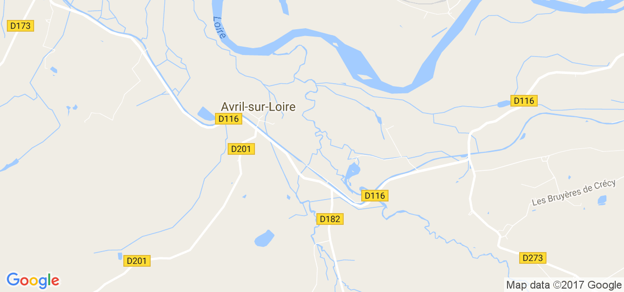 map de la ville de Avril-sur-Loire