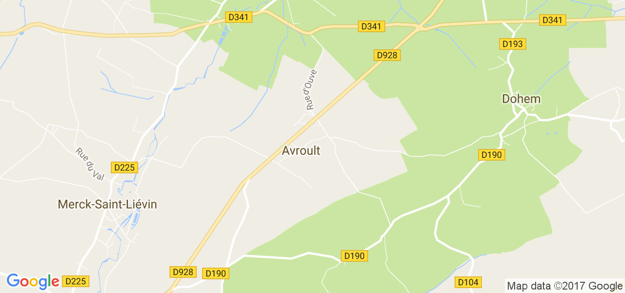 map de la ville de Avroult