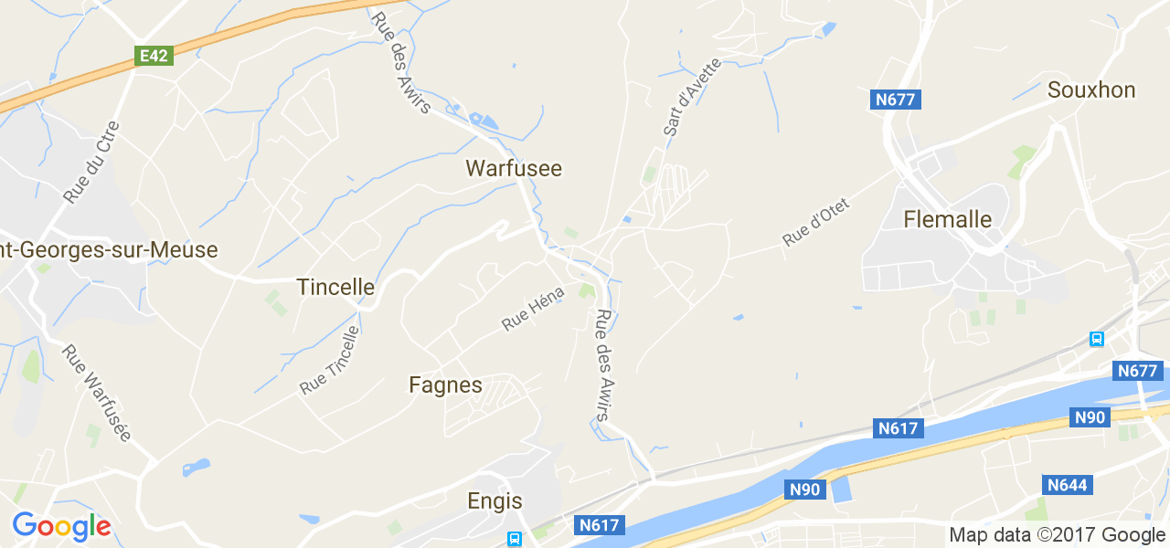 map de la ville de Awirs