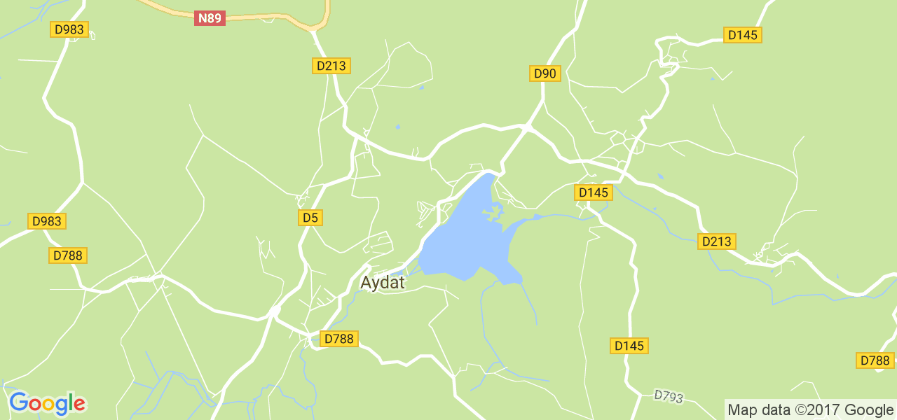 map de la ville de Aydat