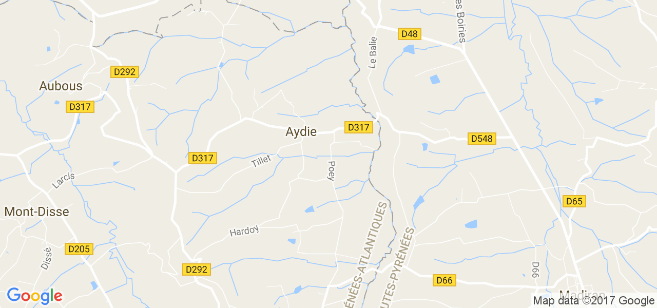 map de la ville de Aydie