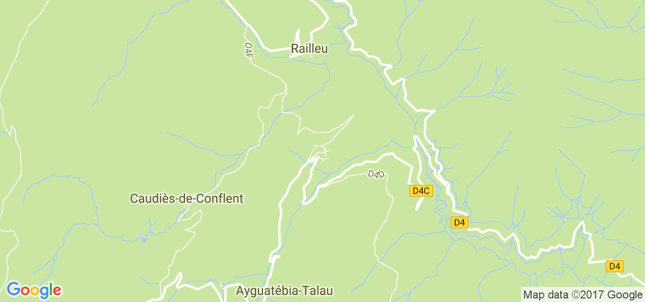 map de la ville de Ayguatébia-Talau